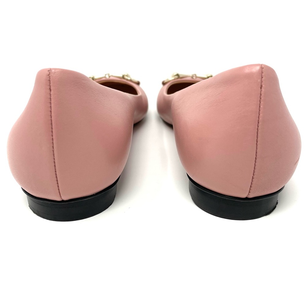 Gucci Horsebit Ballet Flats Pink Leather EU 39 US 9 Powder Pink - Picture 14 of 16